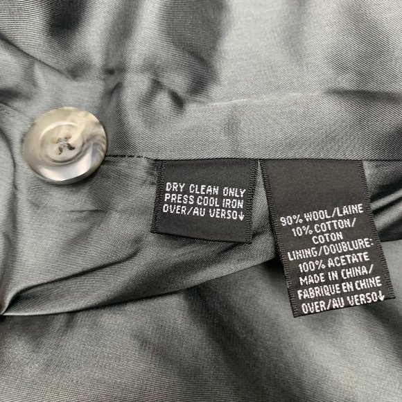 Ellen Tracy Gray Tweed Wool Blend Three Button Blazer - Picture 10 of 11